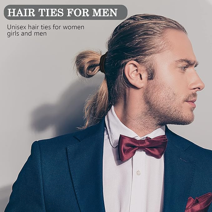 Black Hair Ties for Women, Girls, Kids & Men 280 Bulk Pack, 4MM Ponytail Holders Hair Elastic Bands for Thick, Medium, Thin, Fine, Short Hair Rubber Bands Non Slip & No Damage Hair Accessories