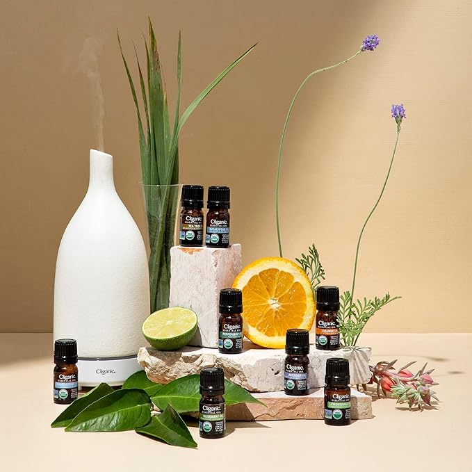 Cliganic Organic Peppermint Essential Oil - 100% Pure Natural for Aromatherapy Diffuser | Non-GMO Verified (Packaging May Vary)