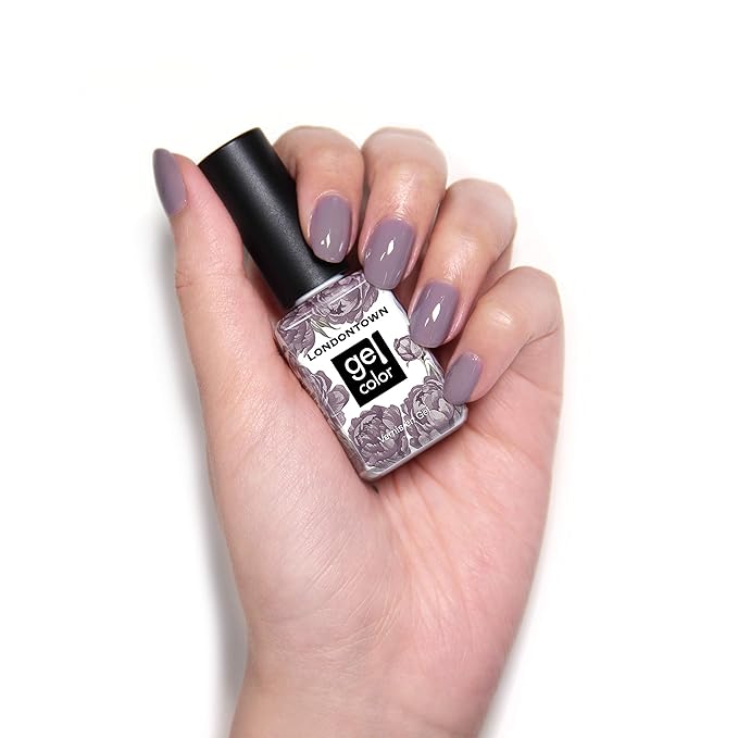 LONDONTOWN UV/LED Gel Nail Polish - Long Lasting, Chip Resistant High Shine Color - Glossy Plum Purple, Cashmere, 12ml/.40fl oz