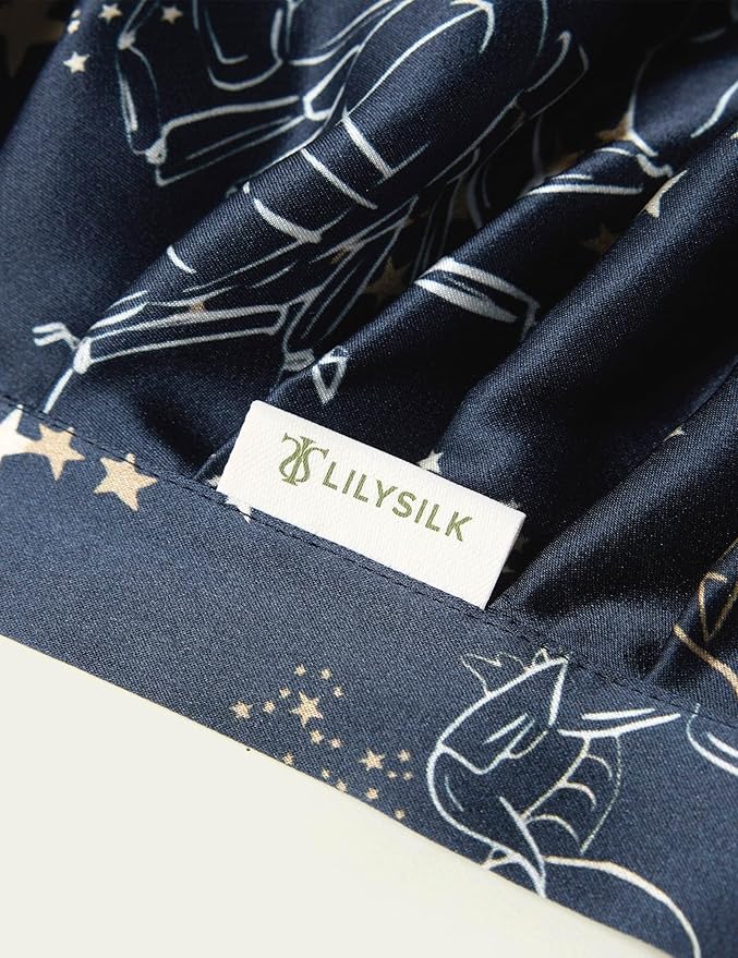 LilySilk 100% Mulberry Silk Bonnet Silk Night Sleep Cap Adjustable Hair Wrap for Sleeping Scorpio