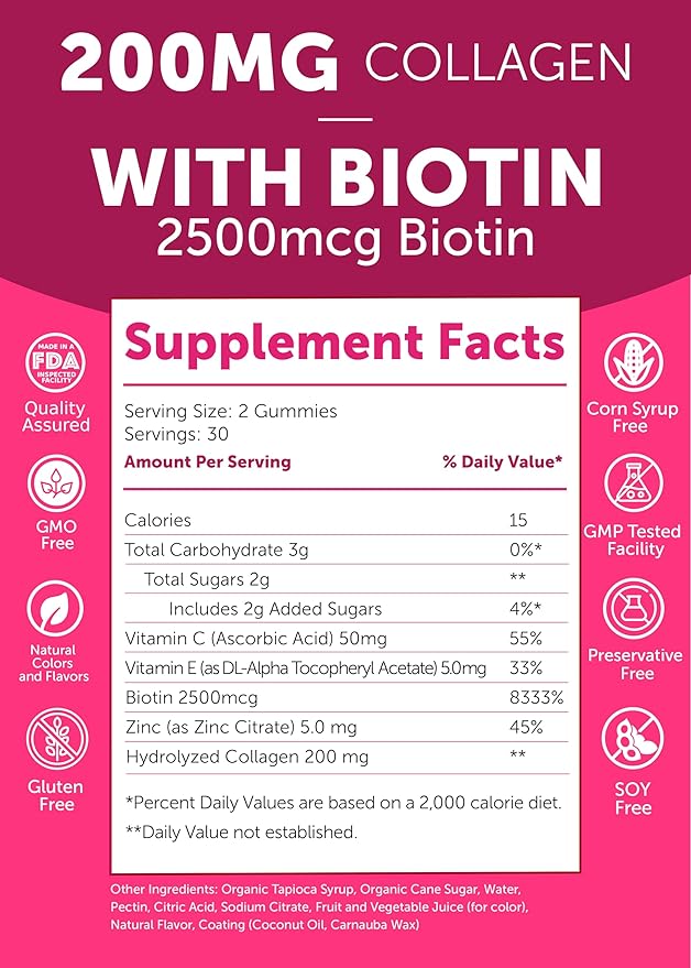 Lunakai Collagen, Biotin and Vitamin B12 Bundle - Anti Aging Supplements for Men & Women, with VIT C for Hair Skin and Nails Growth, Methylcobalamin 3000mcg Organic Gummy - Non-GMO Vegan Supplement