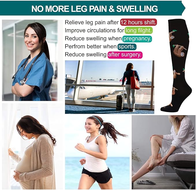 LEVSOX Compression Socks Women and Men, 20-30mmHg, Best for Nurses, Travel, Pregnancy