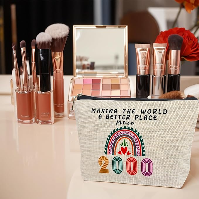 26th Birthday Gifts for Girls Makeup Bags, 2000 Happy 26th Birthday Decorations for Teen Girls, 26 Year Old Girl Birthday Gifts for Daughter, Sister, Granddaughter, Cosmetic Travel Pouch, Christmas