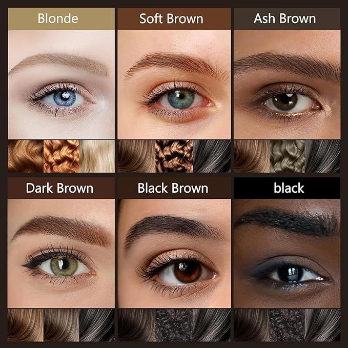 Eyebrow Pen, Soleira Waterproof Eyebrow Pencil with 4 Tip Microblading Eyebrow Pen and Dual-ended Eyebrows Brush, for Natural-Looking Brows, Long-Lasting, Blonde