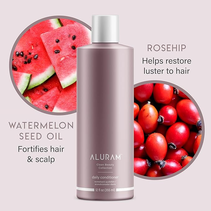 ALURAM Coconut Water Daily Conditioner for Men and Women, Clean Hydration and Shine for All Hair Types, 12 Fl Oz