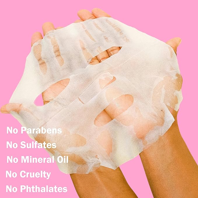 Meleell 40 Pack Collagen Face Masks Skincare Bulk for All Skin Types,Hydrating Spa Face Mask for Sensitive Skin, Facial Mask Sets For Women Skin Care,Face Mask Sheet Gifts Set for Teen Girls