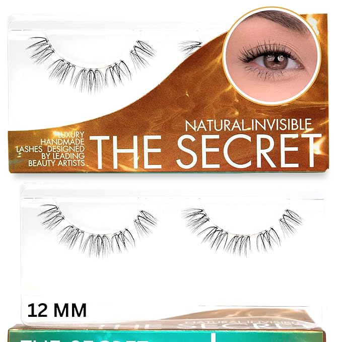 GAZELLE Luxury Natural Lash Clusters, Soft Korean Silk PBT Fibers, DIY Cluster Eyelash Extensions, Comfortable Wear, Lasts 10 Days – The secret – 12mm