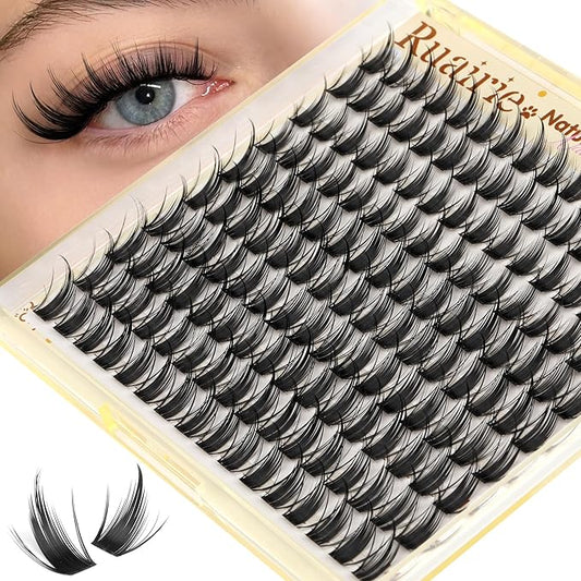 Manga Lash Clusters Wispy Eyelash Clusters Fairy 12-14mm Long Lashes Clusters Natural Cluster Lashes Spiky Cluster Eyelash Extensions C Curly Anime Lash Extensions Individual Lashes by Ruairie
