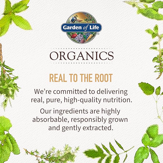 Garden of Life Organics Whole Food Multivitamin for Men, 60 Tablets, Vegan Mens Vitamins and Minerals for Health and Well-Being, Certified Organic Vegan Multi