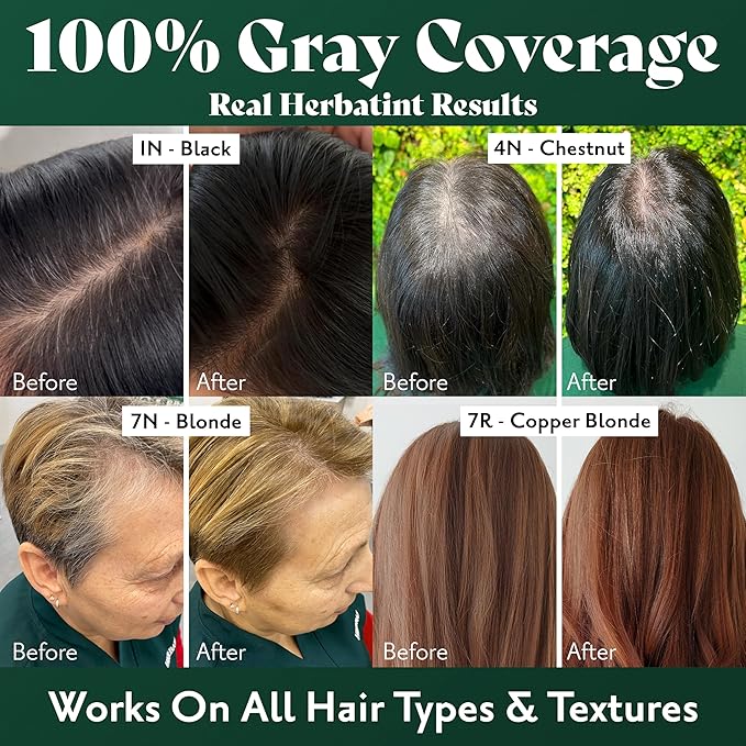 Herbatint Permanent Hair Dye For Women - 8C Light Ash Blonde - For Up To 100% Gray Coverage of Resistant Gray Hair - Ammonia-Free, Alcohol-Free & Vegan - Salon Influenced Hair Color 5.75 fl oz