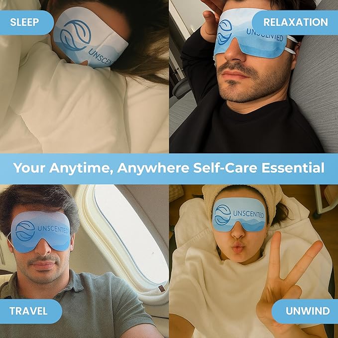 Body Restore Heated Eye Mask for Dry Eyes 5 Pack – Self Heating Warm Compress, Valentines Day Gifts for Her and Him, Birthday Gifts for Women and Men, Stye Eye Treatment, Relaxation – Unscented