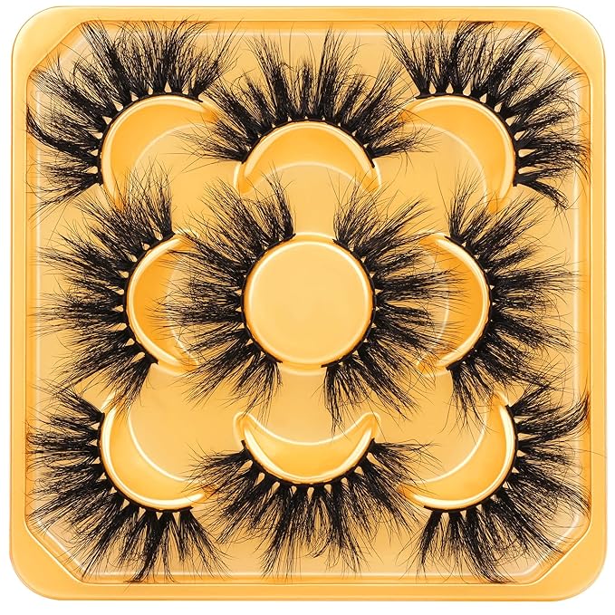 Lashes Mink False Eyelashes Fluffy Wispy Eye Lashes 20MM Long Thick Dramatic Volume Fake Lashes by Focipeysa