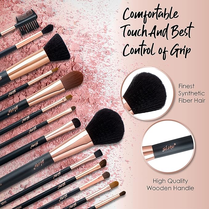 Skone Cosmetics | Professional Grade Makeup Brush | Eye Shadow | Eyebrows | Primer | Smudger | Nylon Brush (Brow Definer Brush)