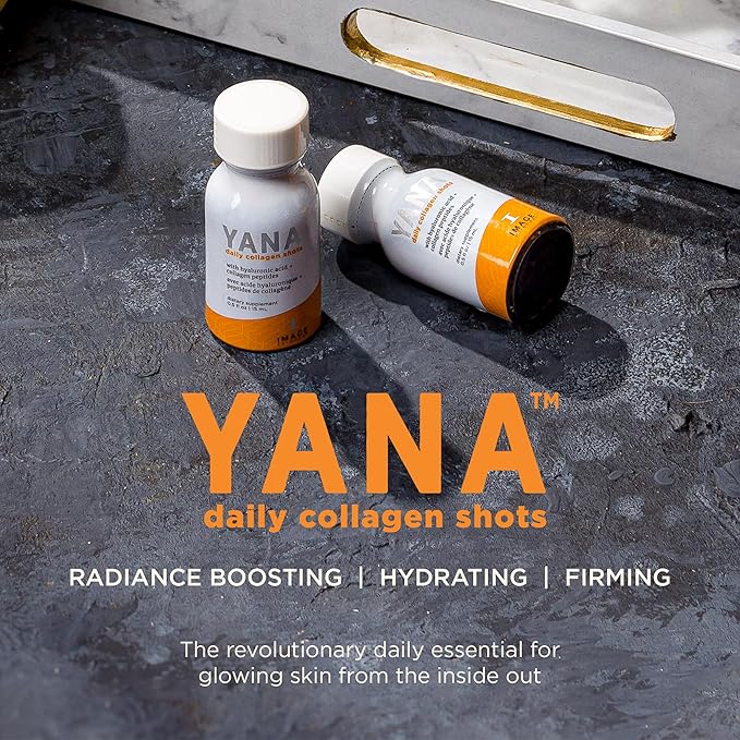 IMAGE Skincare, YANA Liquid Collagen Shots, 2500 mg Hydrolyzed Bovine Collagen Peptide Supplement with Biotin, Natural Citrus Flavor, 28 Daily Shots