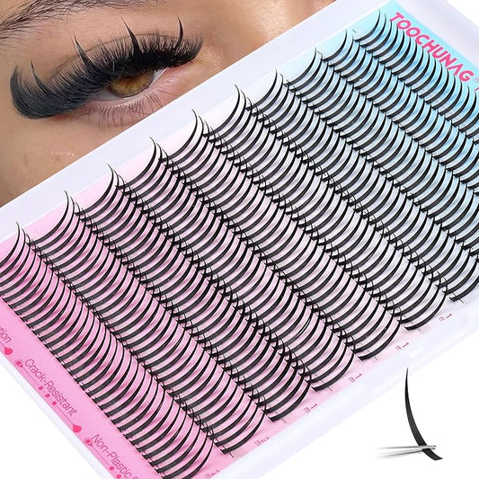 Lash Spikes 320pcs Spiky Lash Clusters 13-21mm D Curve Volume Spiky Cluster Eyelash Extensions Fairy Spike Eyelash Clusters for DIY Professional Individual Lash Extension by TOOCHUNAG