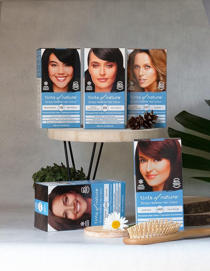 Tints of Nature 4C Medium Ash Brown Permanent Hair Dye, Nourishes Hair and Covers Greys, Ammonia-Free, 4.4 fl oz