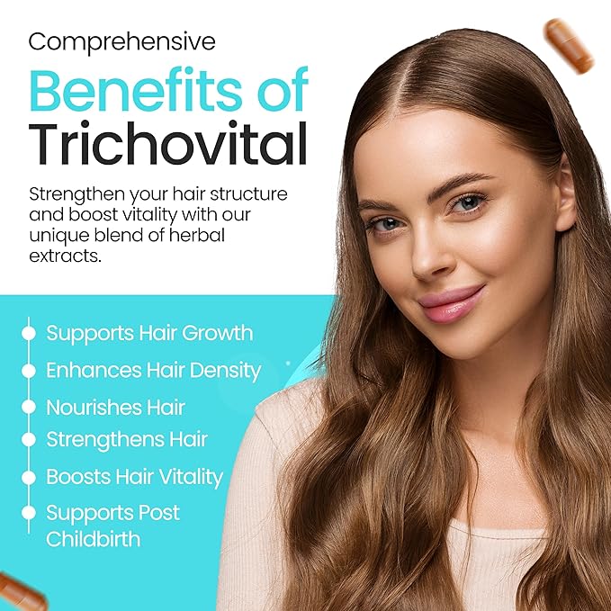 Advanced Hair Growth Supplement for Women - Biotin, Collagen, Zinc & Essential Hair Vitamins A, C and E for Thicker, Fuller, Stronger Hair - 120 Capsules