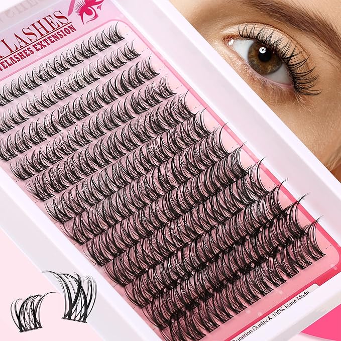 Lash Clusters Lash Spikes Eyelash Clusters Mixed Lengths 8-16mm C/D Lashes DIY Spiky Lash Extension Mega Cluster Eyelash Extensions Mink Strips Lashes Thick