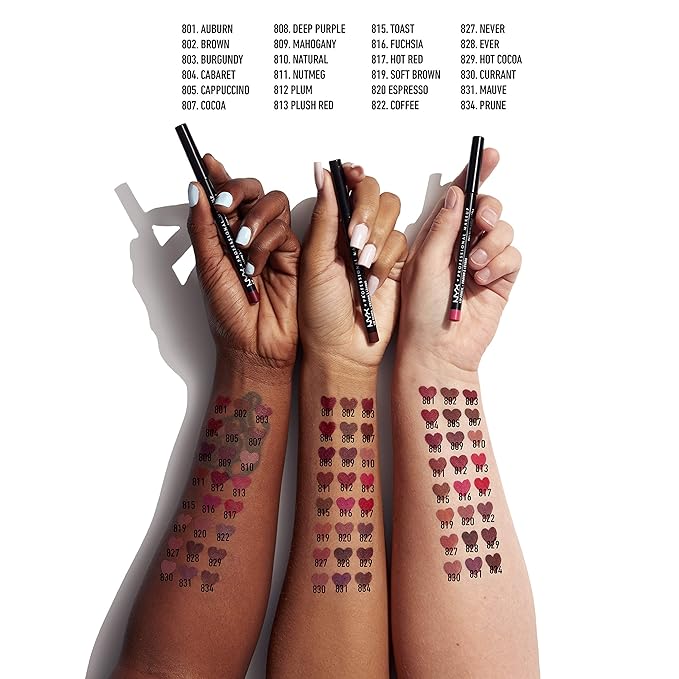 NYX PROFESSIONAL MAKEUP Slim Lip Pencil, Long-Lasting Creamy Lip Liner - Natural
