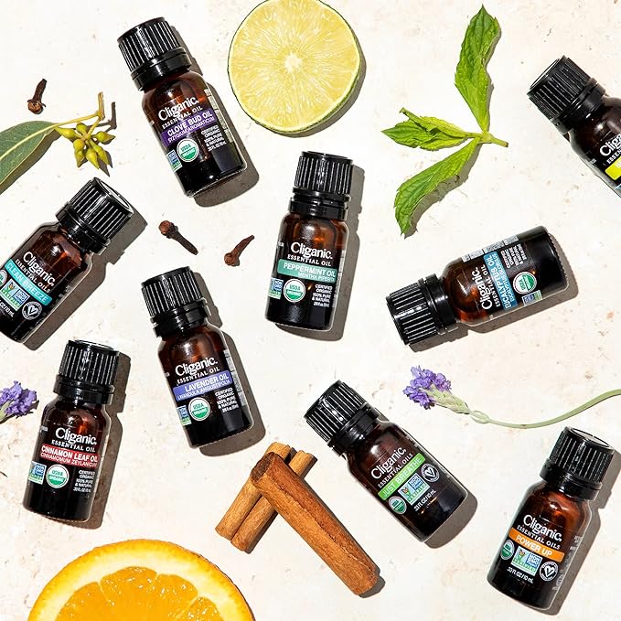 Cliganic USDA Organic Frankincense Essential Oil, 1oz - Boswellia Serrata, 100% Pure Natural Undiluted, for Aromatherapy | Non-GMO Verified (Packaging May Vary)