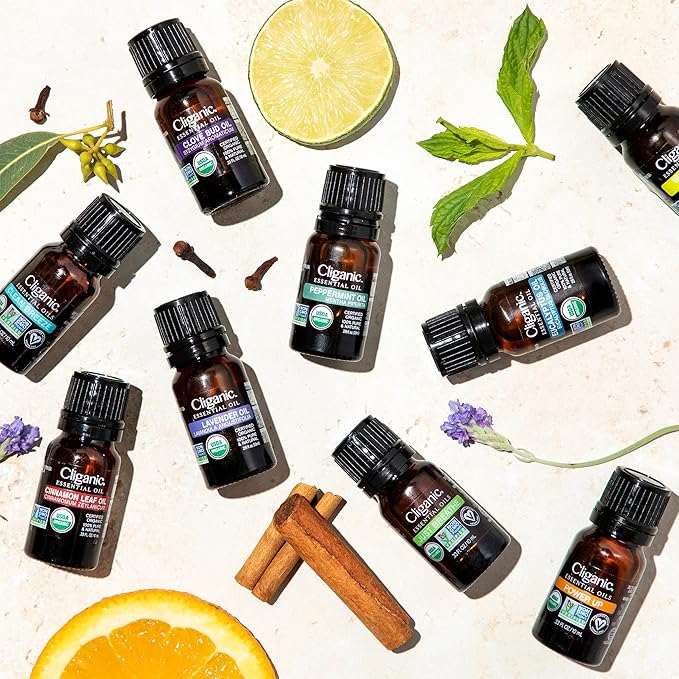 Cliganic Organic Pine Essential Oil, 100% Pure Natural Undiluted, for Aromatherapy | Non-GMO Verified | Organic, Peppermint, for Aromatherapy