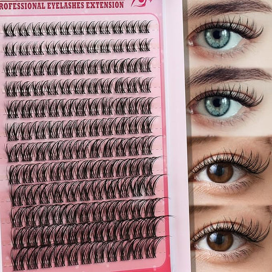 Lash Clusters Lash Spikes Eyelash Clusters Mixed Lengths 8-16mm C/D Lashes DIY Spiky Lash Extension Mega Cluster Eyelash Extensions Mink Strips Lashes Thick