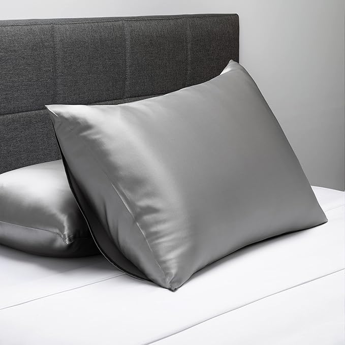 Fishers Finery 25mm 100% Pure Mulberry Silk Pillowcase (Silver King)