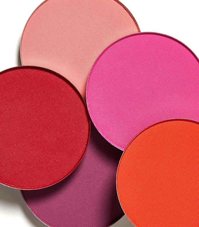 MAKE Beauty Skin Mimetic Microsuede Blush - Matte Powder Blush for Cheeks with Long Lasting Color - Non Comedogenic, Travel Size Makeup Single Palette. Shade - Vivid Dream (Orange)
