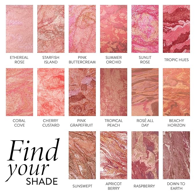 LAURA GELLER NEW YORK Baked Blush-n-Brighten Marbleized Blush for Cheeks - Rosé All Day - Natural Finish - Buildable Color