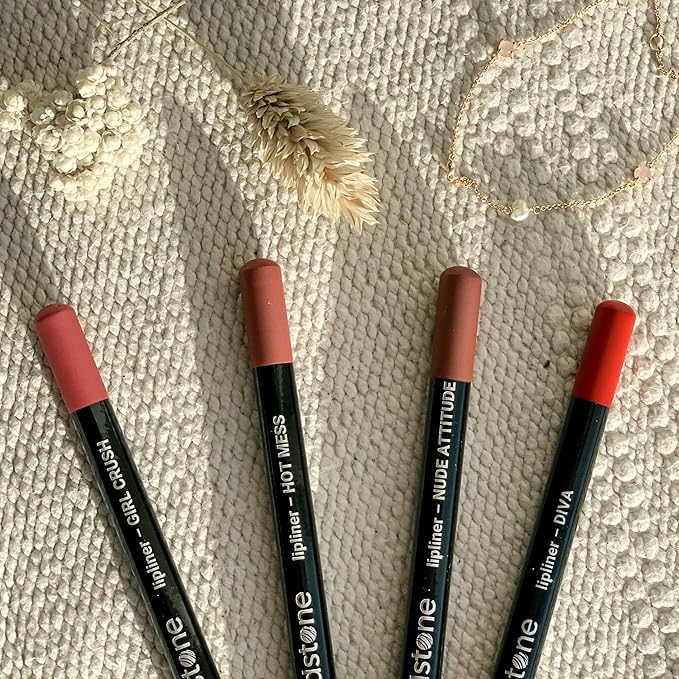 Sandstone Scandinavia Hypoallergenic Lipliner - Smooth texture - Fragrance Free Lip Liner Pencil - Intense pigmentation and long lasting (Diva, 0,04)