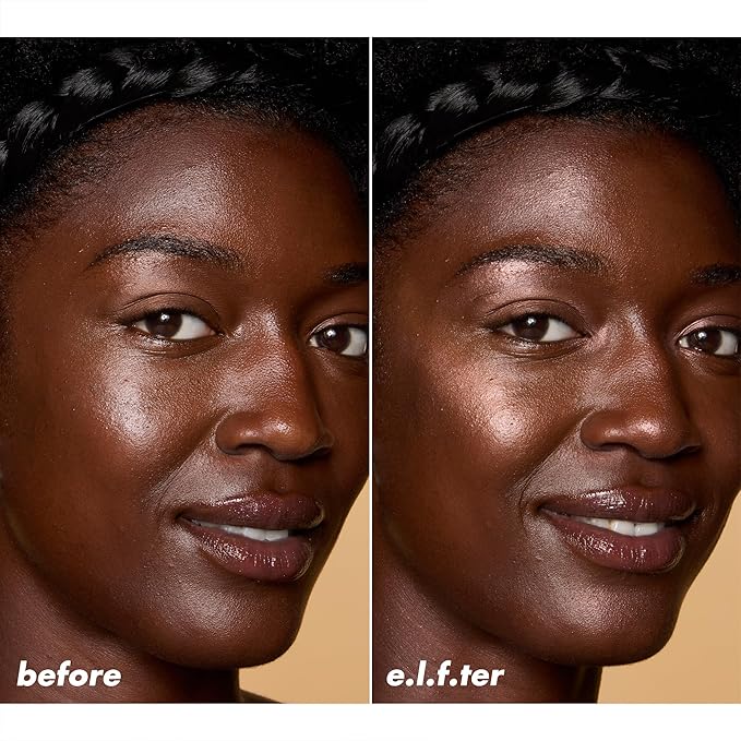 e.l.f. Halo Glow Silky Powder Highlighter, Long-Lasting Luminous Face Finish, Cake-Resistant With Micro-Shimmer, Vegan & Cruelty-Free, Bronzed Baddie