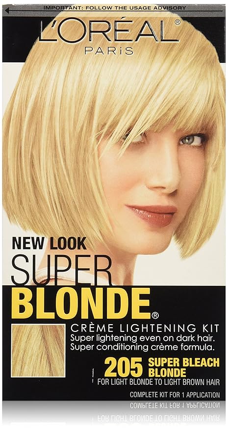 L'Oreal Paris Super Blonde Creme Lightening Kit, 205 Light Brown To Light Blonde