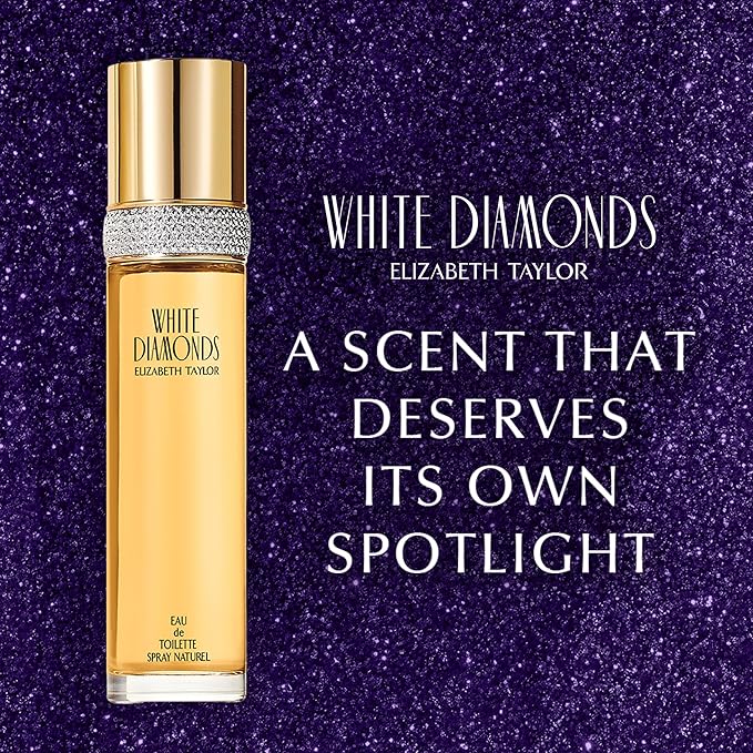 Elizabeth Taylor White Diamonds Women's Perfume, Long-Lasting Floral Fragrance, Eau de Toilette EDT Spray, Stocking Stuffer for Women, 0.5 fl oz