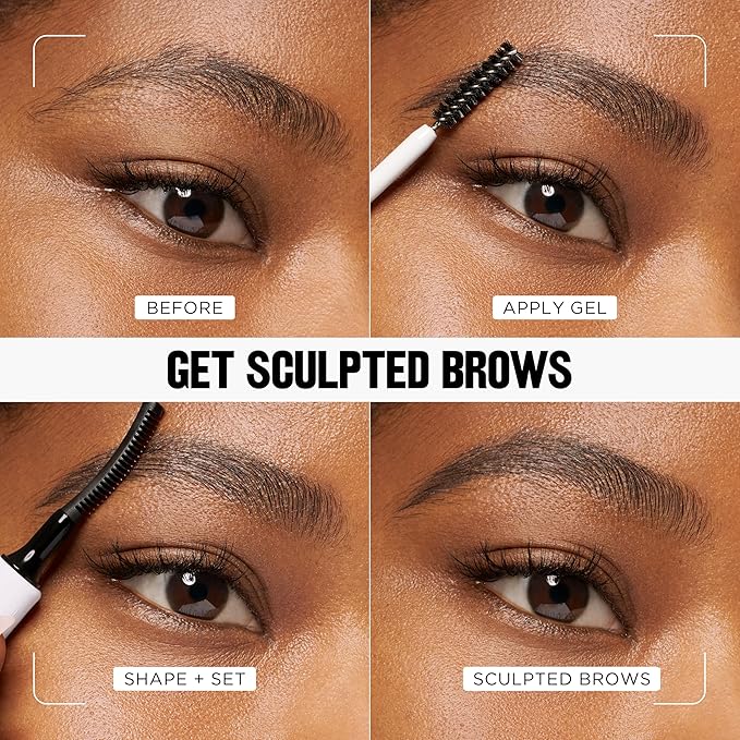 Revlon PhotoReady Lifting Brow Gel, Tinted Eyebrow Lamination with Spoolie Brush, Conditions, Shapes & Defines, 802 Soft Taupe, 0.23 fl oz